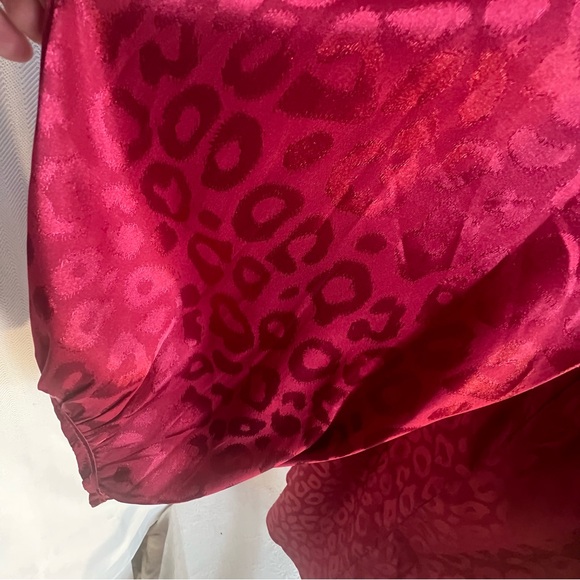 Umgee Sadie Dress Plus Size Burgundy Sateen Long Sleeves Babydoll 2X - Picture 4 of 9